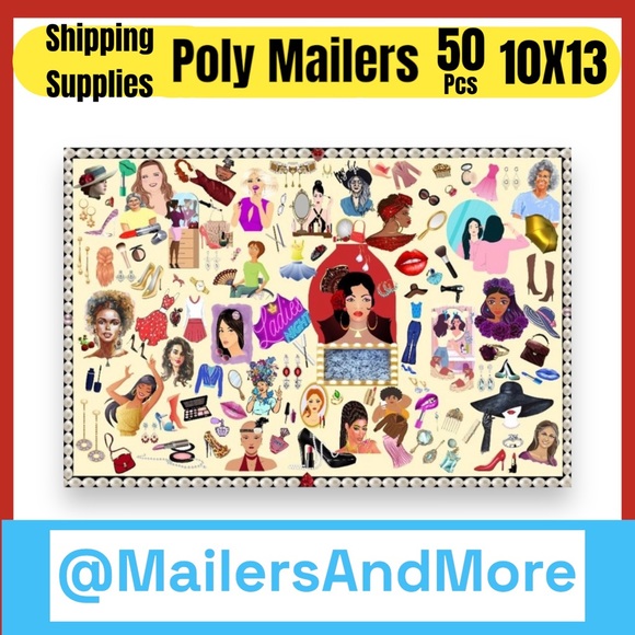 Mailers And More Other - 50 10X13 Poly Mailers Fashion Makeup Girls Ladies Night Flat PRICE IS FIRM